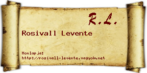 Rosivall Levente névjegykártya