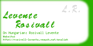 levente rosivall business card